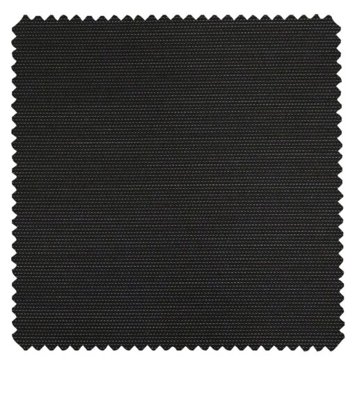 Raymond Blueish Black Polyester Viscose Self Structured Unstitched Suiting Fabric - 3.75 Meter