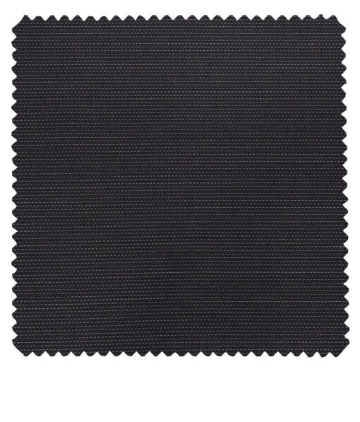 Raymond Dark Blue Polyester Viscose Self Structured Unstitched Suiting Fabric - 3.75 Meter