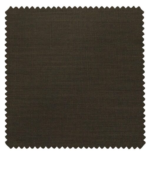 Raymond Dark Coffee Brown Polyester Viscose Structured Unstitched Suiting Fabric - 3.75 Meter