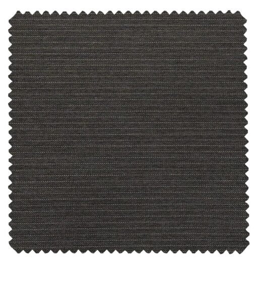 Raymond Worsted Grey Polyester Viscose Pin Stripes Unstitched Suiting Fabric - 3.75 Meter