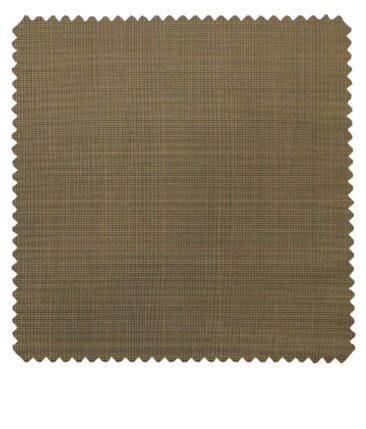 Raymond Khakhi Polyester Viscose Self Checks Unstitched Suiting Fabric - 3.75 Meter