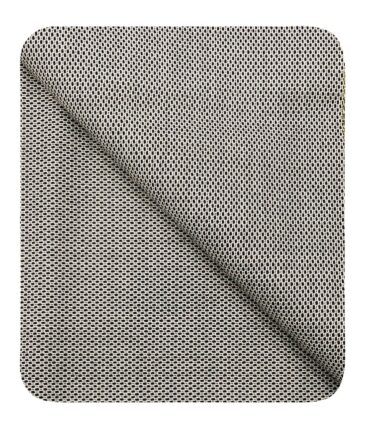 Cadini Italy Men's by Siyaram's Grey & Black Structured Super 90's 20% Merino Wool Unstitched Trouser or Modi Jacket Fabric (1.30 Mtr)