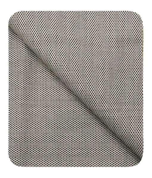 Cadini Italy Men's by Siyaram's Grey & Black Structured Super 90's 20% Merino Wool Unstitched Trouser or Modi Jacket Fabric (1.30 Mtr)