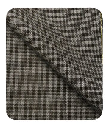 Cadini Italy Men's by Siyaram's Pistachious Grey Structured 25% Merino Wool Unstitched Trouser or Modi Jacket Fabric (1.30 Mtr)