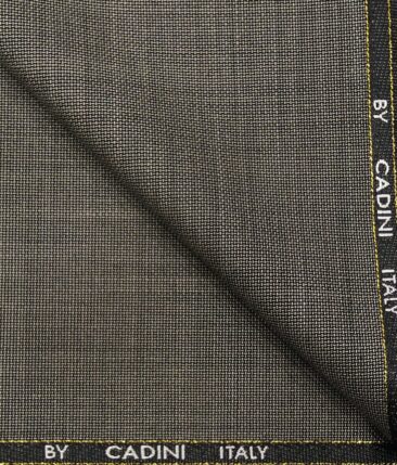 Cadini Italy Men's by Siyaram's Pistachious Grey Structured 25% Merino Wool Unstitched Trouser or Modi Jacket Fabric (1.30 Mtr)