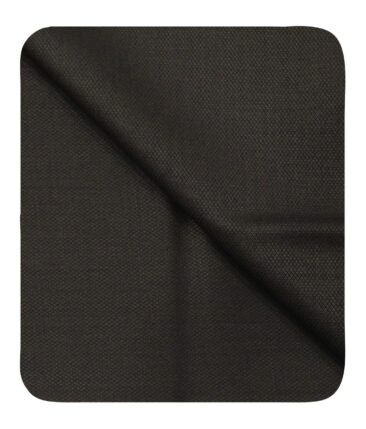 Cadini Italy Men's by Siyaram's Dark Brown Super 90's 20% Merino Wool Structured Unstitched Trouser or Modi Jacket Fabric (1.30 Mtr)