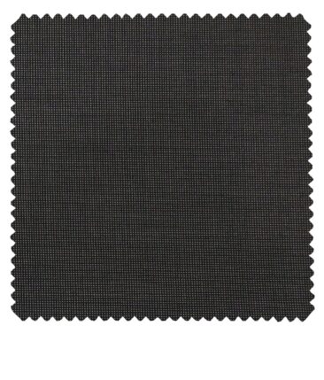 Cadini Italy Men's by Siyaram's Greyish Black 20% Merino Wool Super 90's Structured Unstitched Suiting Fabric - 3.75 Meter