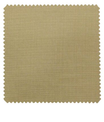 Cadini Italy Men's by Siyaram's Oat Beige 20% Merino Wool Super 100's Structured Unstitched Suiting Fabric - 3.75 Meter