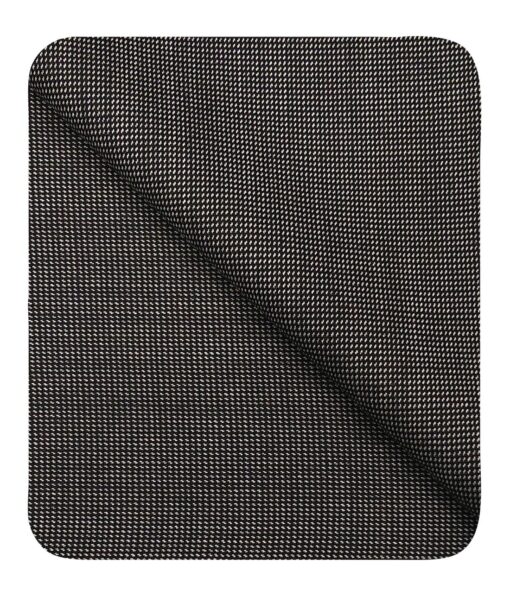 Cadini Italy Men's by Siyaram's Blackish Grey 25% Merino Wool Structured Unstitched Trouser or Modi Jacket Fabric (1.30 Mtr)