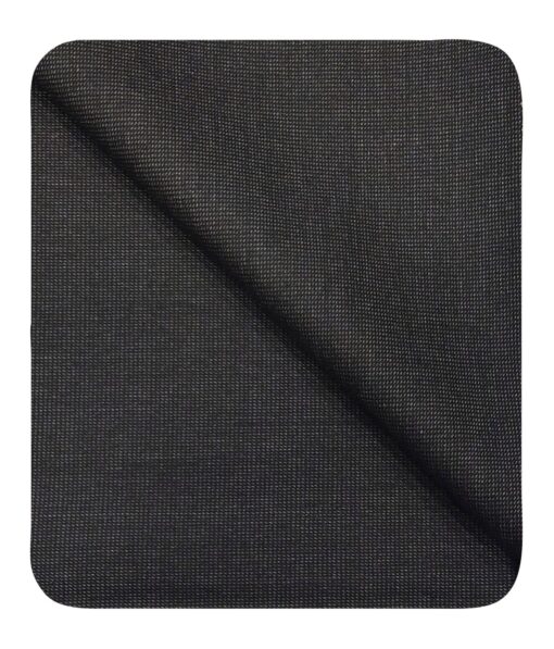 Cadini Italy Men's by Siyaram's Dark Grey Super 100's 20% Merino Wool Self Structured Unstitched Trouser or Modi Jacket Fabric (1.30 Mtr)