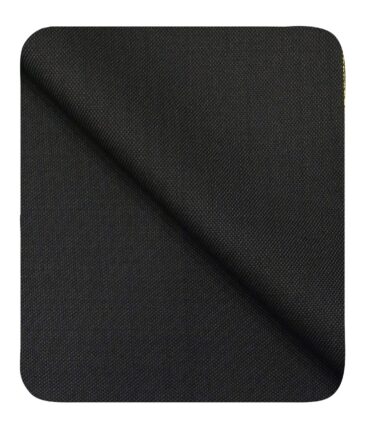 Cadini Italy Men's by Siyaram's Blackish Grey 25% Merino Wool Self Structured Unstitched Trouser or Modi Jacket Fabric (1.30 Mtr)