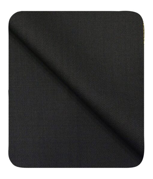 Cadini Italy Men's by Siyaram's Blackish Grey 25% Merino Wool Self Structured Unstitched Trouser or Modi Jacket Fabric (1.30 Mtr)