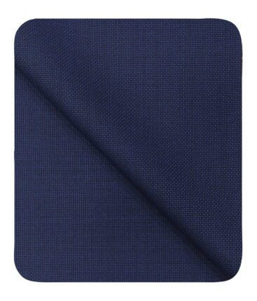 Cadini Italy Men's by Siyaram's Royal Blue 25% Merino Wool Oxford Weave Structure Unstitched Trouser or Modi Jacket Fabric (1.30 Mtr)