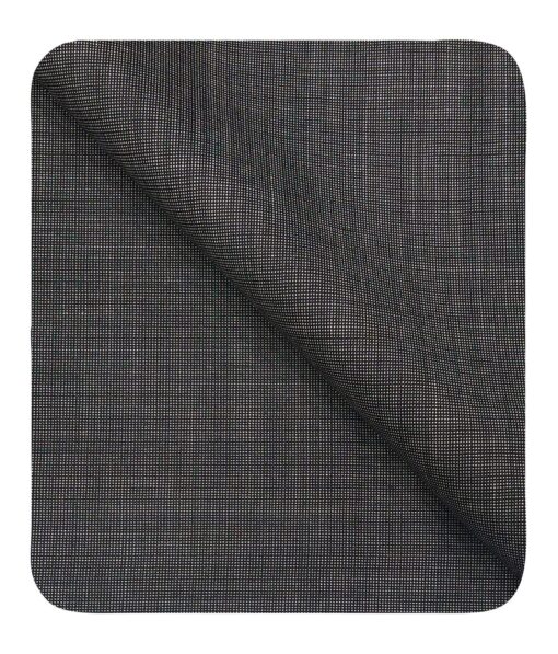 Cadini Italy Men's by Siyaram's Grey 25% Merino Wool Structured Unstitched Trouser or Modi Jacket Fabric (1.30 Mtr)