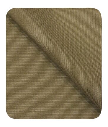 Cadini Italy Men's by Siyaram's Khakhi Brown Super 90's 20% Merino Wool Structured Unstitched Trouser or Modi Jacket Fabric (1.30 Mtr)