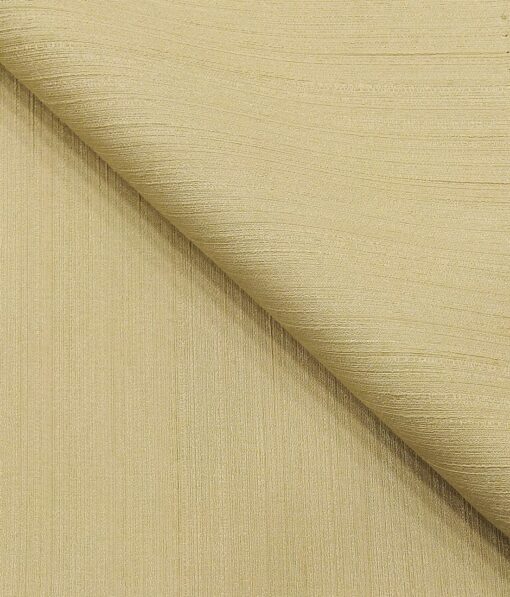 Don & Julio Men's Beige Terry Rayon Self Design Shiny Unstitched Suiting Fabric - 2 Meter
