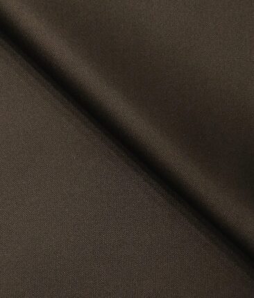 Don & Julio Men's Carob Brown Terry Rayon Shiny Structured Unstitched Suiting Fabric - 3.75 Meter