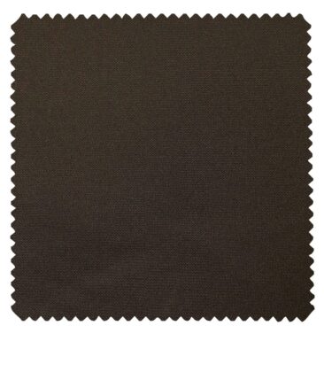 Don & Julio Men's Carob Brown Terry Rayon Shiny Structured Unstitched Suiting Fabric - 3.75 Meter