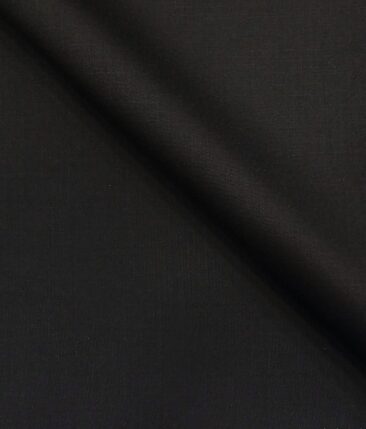 Don & Julio Men's Black Terry Rayon Self Design Unstitched Satin Weave Suiting Fabric  - 3.75 Meter