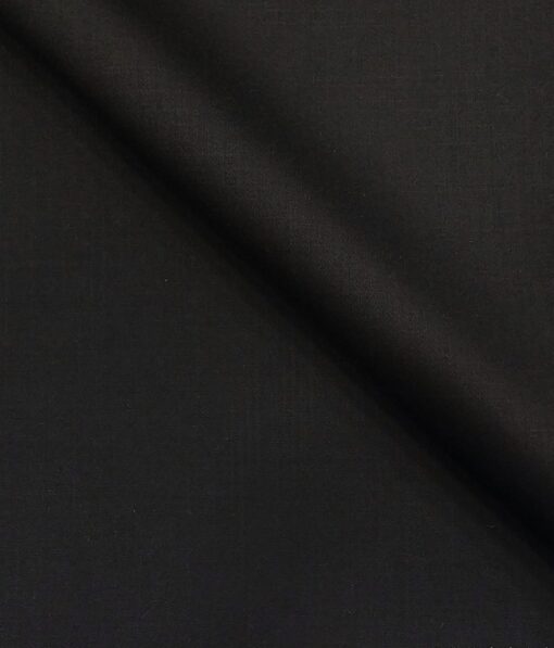 Don & Julio Men's Black Terry Rayon Self Design Unstitched Satin Weave Suiting Fabric  - 3.75 Meter