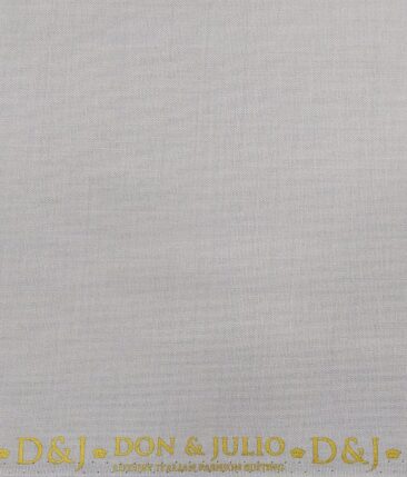 Don & Julio Men's Light Blueish Grey Terry Rayon Self Design Unstitched Suiting Fabric  - 3.75 Meter