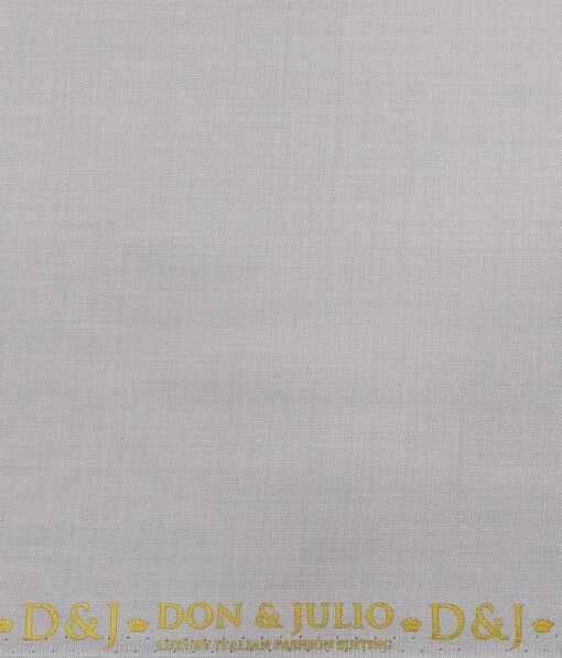 Don & Julio Men's Light Blueish Grey Terry Rayon Self Design Unstitched Suiting Fabric  - 3.75 Meter
