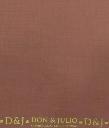 Don & Julio Men's Blush Peach Terry Rayon Self Design Unstitched Suiting Fabric - 3.75 Meter