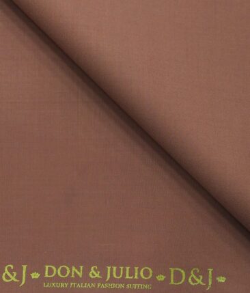 Don & Julio Men's Blush Peach Terry Rayon Self Design Unstitched Suiting Fabric - 3.75 Meter