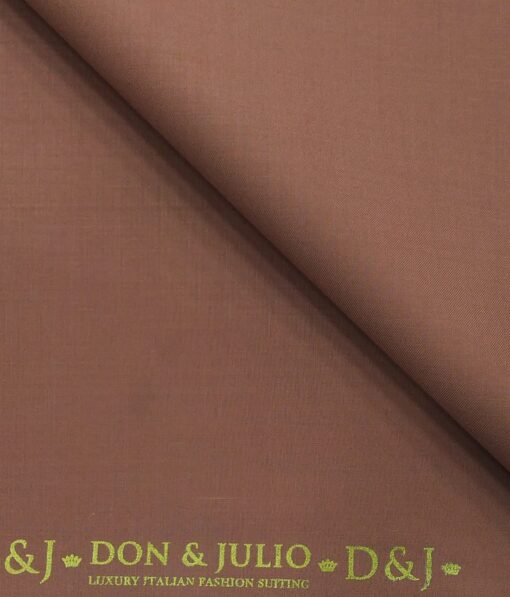 Don & Julio Men's Blush Peach Terry Rayon Self Design Unstitched Suiting Fabric - 3.75 Meter
