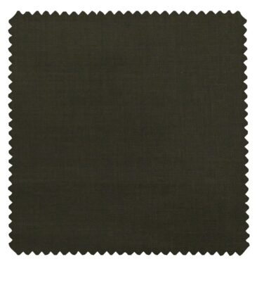 Don & Julio Men's Dark SeaWeed Green Terry Rayon Solid Satin Weave Unstitched Suiting Fabric - 3.75 Meter