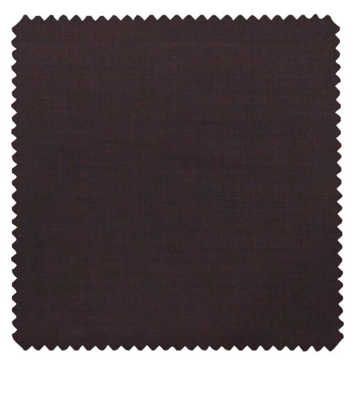 Don & Julio Men's Wine Terry Rayon Solid Satin Weave Unstitched Suiting Fabric - 3.75 Meter