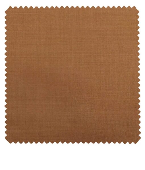 Don & Julio Men's Bronze Orange Terry Rayon Solid Satin Weave Unstitched Suiting Fabric - 3.75 Meter