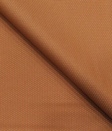 Don & Julio Men's Ginger Orange Terry Rayon Structured Unstitched Suiting Fabric  - 3.75 Meter