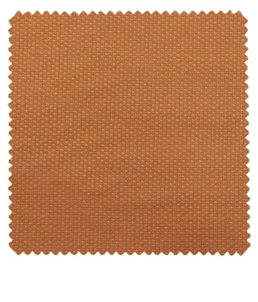 Don & Julio Men's Ginger Orange Terry Rayon Structured Unstitched Suiting Fabric  - 3.75 Meter