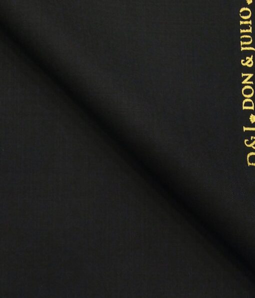 Don & Julio Men's Black Terry Rayon Self Design Unstitched Suiting Fabric - 3.75 Meter