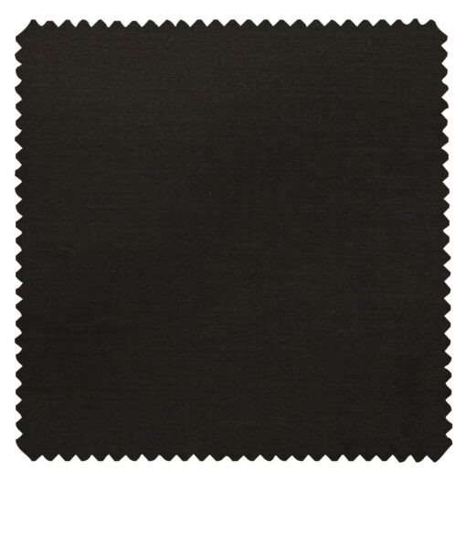 Don & Julio Men's Dark Brown Terry Rayon Solid Satin Weave Unstitched Suiting Fabric - 3.75 Meter