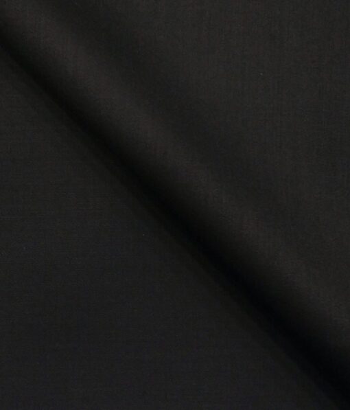 Don & Julio Men's Dark Blue Terry Rayon Solid Satin Weave Unstitched Suiting Fabric - 3.75 Meter