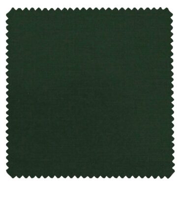 Italian Channel Men's Pine Green Terry Rayon Solid Unstitched Suiting Fabric - 3.75 Meter