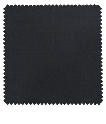 J.Hampstead Italy Men's by Siyaram's Dark Blue 20% Merino Wool Super 100's Solid Unstitched Suiting Fabric - 3.75 Meter