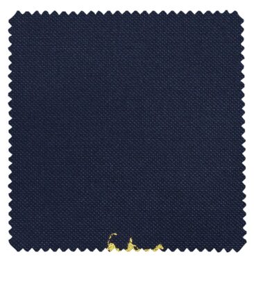 Mark & Peanni Men's Dark Blue Terry Rayon Structured Unstitched Suiting Fabric - 3.75 Meter