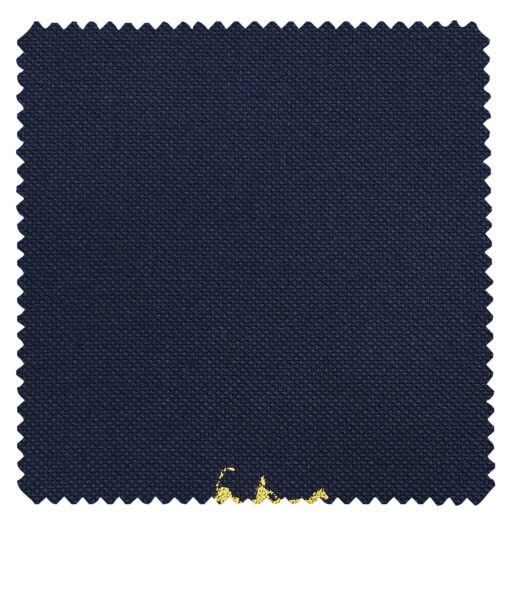 Mark & Peanni Men's Dark Blue Terry Rayon Structured Unstitched Suiting Fabric - 3.75 Meter