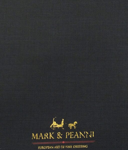 Mark & Peanni Men's Dark Greyish Green Terry Rayon Self Design Unstitched Suiting Fabric - 3.75 Meter