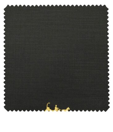 Mark & Peanni Men's Dark Green Terry Rayon Self Design Unstitched Suiting Fabric - 3.75 Meter