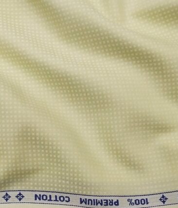 Arvind Men's 100% Premium Cotton Dobby Structured Shirt Fabric ( Pistachious Green