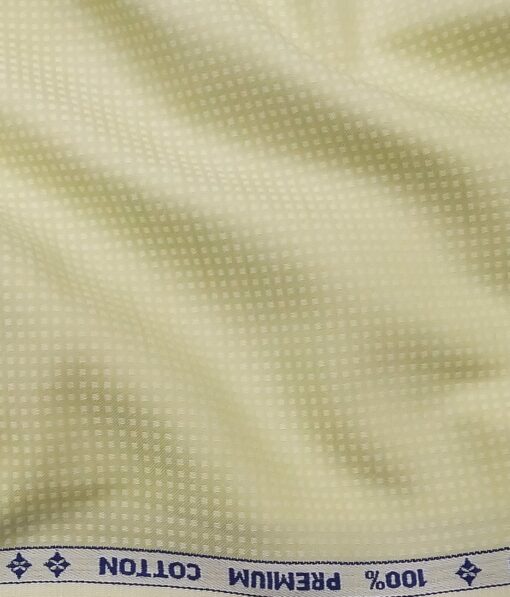 Arvind Men's 100% Premium Cotton Dobby Structured Shirt Fabric ( Pistachious Green