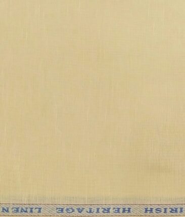 Burgoyne Men's 50% Cotton 50% Linen Solids Shirting Fabric (Beige)