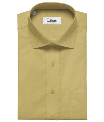 Burgoyne Men's 50% Cotton 50% Linen Solids Shirting Fabric (Flaxen Beige)