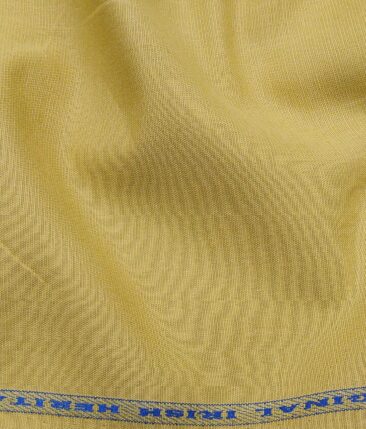 Burgoyne Men's 50% Cotton 50% Linen Solids Shirting Fabric (Flaxen Beige)