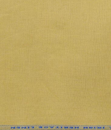 Burgoyne Men's 50% Cotton 50% Linen Solids Shirting Fabric (Flaxen Beige)