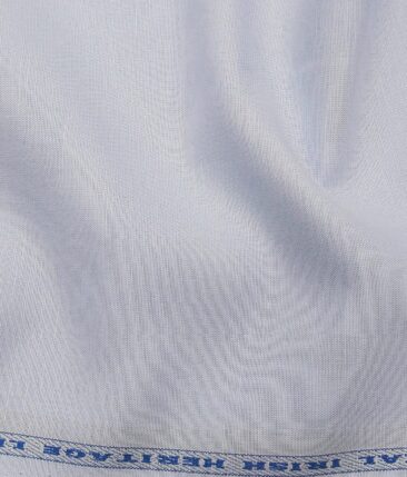 Burgoyne Men's 50% Cotton 50% Linen Solids Shirting Fabric (Light Sky Blue)